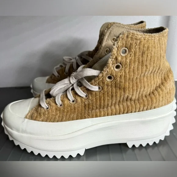 Converse run star hike platform sneakers chunky platform Corduroy High-Top NWOT - Picture 4 of 8